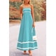 thumbnail image 3 of Vestido PRETTYGARDEN 2025 Maxi sin mangas Aqua Verde Talle M, 3 of 8