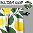 thumbnail image 5 of Kitchen Curtains 36 Inch Short - 3 Panel Set Lemon Print, Rod Pocket Window Curtains 100% Polyester, Cute Fruit Valance for Farmhouse, Cafe, Living Room, Bedroom, Easy Wash, 5 of 6