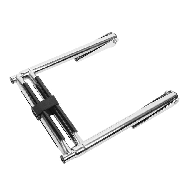 Ladder 2 Step Stainless Steel Telescoping Boat Ladder Anti-Slip Extendable Dock Ladder for Boat Yacht Swimming Pool