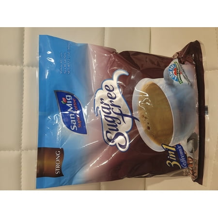 SAN MIG Super Coffee Sugar Free STRONG 3-in-1 , 12.7oz (1-pack, 40 sachets)