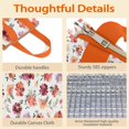 thumbnail image 4 of Pioneer Flower Floral Print Pattern Insulated Lunch Bag for Women & Adults,Large Portable Soft Cooler Lunch Bag,Thermal Food Storage Tote with Pearl Cotton,8.66L,8.75x5.75x9.5 Inch, 4 of 6