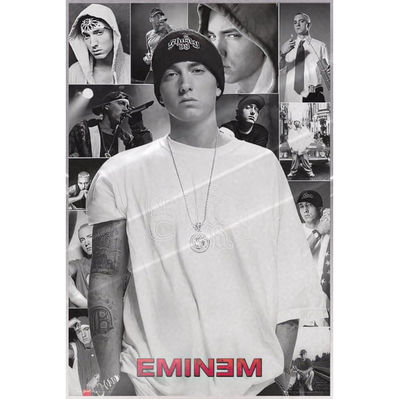 Eminem - Music Poster (Photo Collage - The Slim Shady) (Size: 24" x 36") (Laminated Poster)