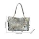 thumbnail image 3 of Bolso de hombro con lentejuelas Tote de gran capacidad - Bolso de cadena para desplazamientos de moda, estilo coreano, bolso portátil para viajes casuales y portátiles, diseño plisado suave, 3 of 6