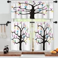 thumbnail image 3 of LALILO Kitchen Curtains and Valances Set of 3 36" Alphabet Window Treatment Tiers for Window Decor, 3 of 5