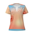thumbnail image 3 of Naloa The Sunset of Dandelion Print T-Shirts Short Sleeve V Neck Tees for Women Fashion Tops Trendy Lightweight Soft Casual Summer Outfits Clothes, 3 of 5