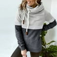 thumbnail image 2 of Pompotops Pull Col Roulé à Manches Longues à Manches Longues Femme Sweat-Shirt à Capuche, 2 of 6
