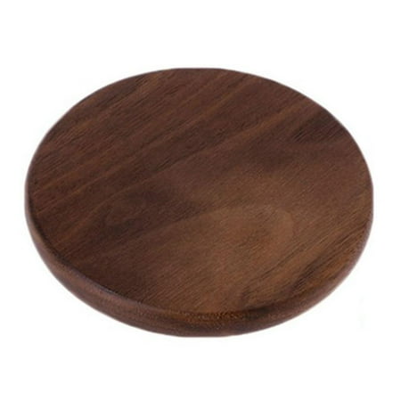

Popvcly 1Pc Beech Black Walnut Wood Coaster Retro Insulation Cup Mat Household Square Round Coaster B3