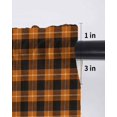 thumbnail image 6 of Burnt Orange Buffalo Plaid Tier Curtains 36 Inch Length,Sheer Curtains for Bedroom Living Room Geometric Classic Checkered Short Kitchen Curtains Drapes for Small Half Window 27.5"x36" 2 Panels, 6 of 7