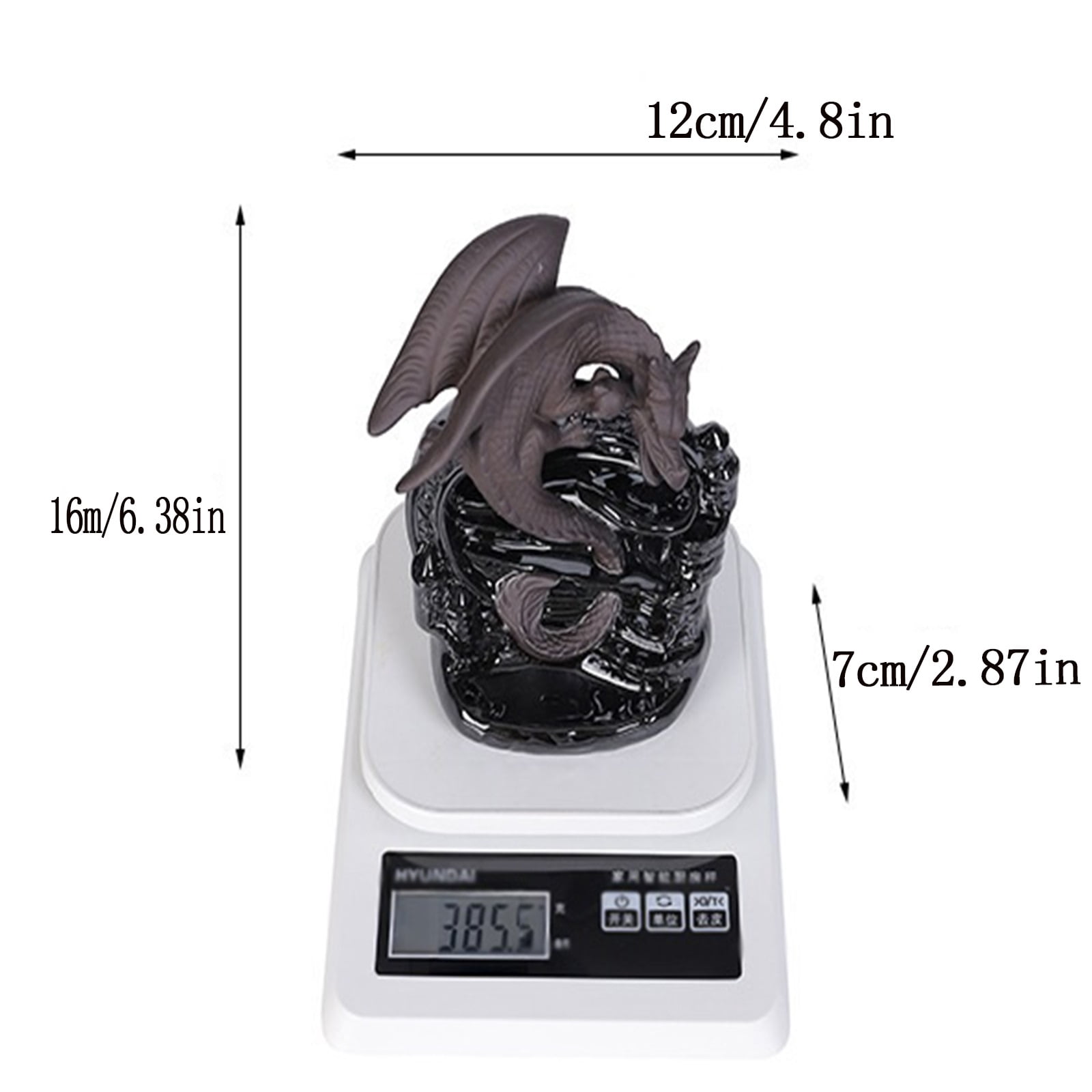 Ceramic Backflow Incense Holder, Dragon Backflow Incense Burner for Aromatherapy Ornament Home Decor