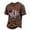 Brown, variant on Men 911 25th Memorial Shirts American Flag Print V Neck Short Sleeve Tops Never Forget 911 Graphic Shirts,American Flag Patriotic T-Shirts
