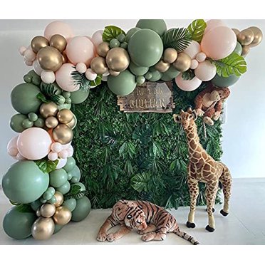 Zebra Print Balloon Bouquet Set - 8 Piece Safari Party Decoration With Foil & Latex Balloons