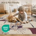thumbnail image 4 of ODIKA 5'x7' Gray Beige Geometric Slate Design Washable Area Rug Contemporary Abstract Pattern with Multi Shapes Easy Care, Non-Shedding, Pet Friendly, for Small Living Room, Bedroom, 4 of 7
