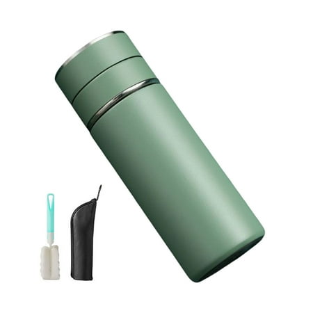

Worallymy Traveling Portable Vacuum Cup Home Office Hotel Drinks Tea Large Capacity Thermal Stainless Steel Bottle Mug Flask Container Green Type 2 300ml