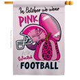 thumbnail image 1 of Breeze Decor H120274-BO Drapeau de Maison de Football Rose 28 x 40 Po., 1 of 1