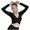 Black, variant on Womens under $10 2026 ! asdoklhq Womens Plus Size Tops,Women's Casual Long Sleeve Ladies Solid Sports Chest Deep V Cross Vest No Chest Pad Tops