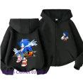 thumbnail image 5 of Sudadera con capucha y cremallera para niños con estampado de dibujos animados de Sonic Lightning, sudadera de manga larga para otoño/invierno, chaqueta informal para niños de 2 a 12 años y niñas, 5 of 5