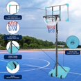 thumbnail image 2 of Shinpt 5.6-7ft Portable Basketball Hoop Outdoor, 28 Inch Kids/Youth Basketball Hoop, Outdoor Portable Basketball Goal System with Stable Base and Wheels, Blue, 2 of 7