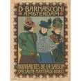 thumbnail image 2 of Johann Georg van Caspel 15x18 Black Ornate Wood Framed Double Matted Museum Art Print Titled - Advertisement of Clothing Store D. Barnasconi in Amsterdam (1880 - 1928), 2 of 5