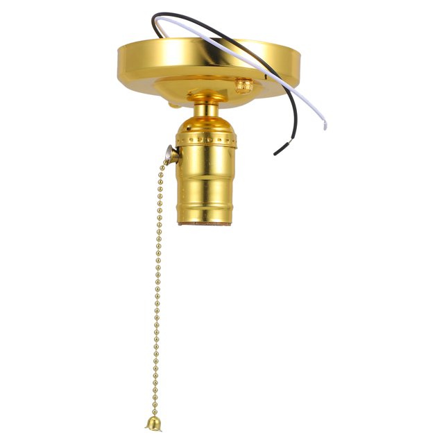 BRIGHTFUFU 1set Vintage Soporte de luz con cadena de tirón DIY E27 Toma de luz Accesorio de luz
