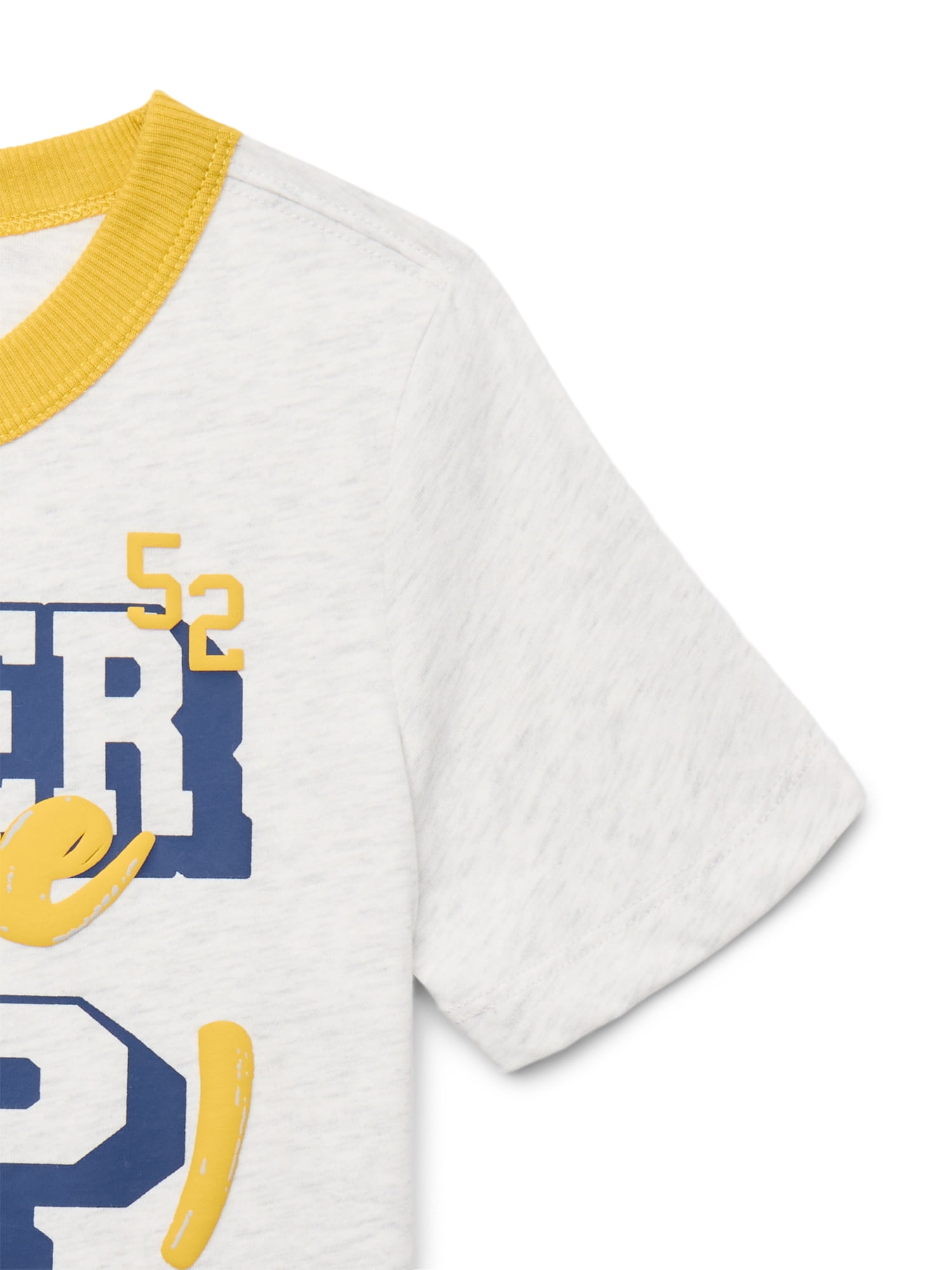 Wonder Nation Little Boys Never Give Up Graphic Tee with Short Sleeves, Sizes 4-10