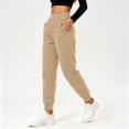 thumbnail image 6 of Joggers for Women Solid Color Elastic High Waist Casual Athletic Tapered Pants with Pockets Womens Sweatpants, 6 of 8