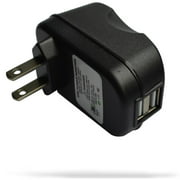RND Accessories 2.4A Fast Dual USB AC Adapter Wall Charger For HTC Smartphones