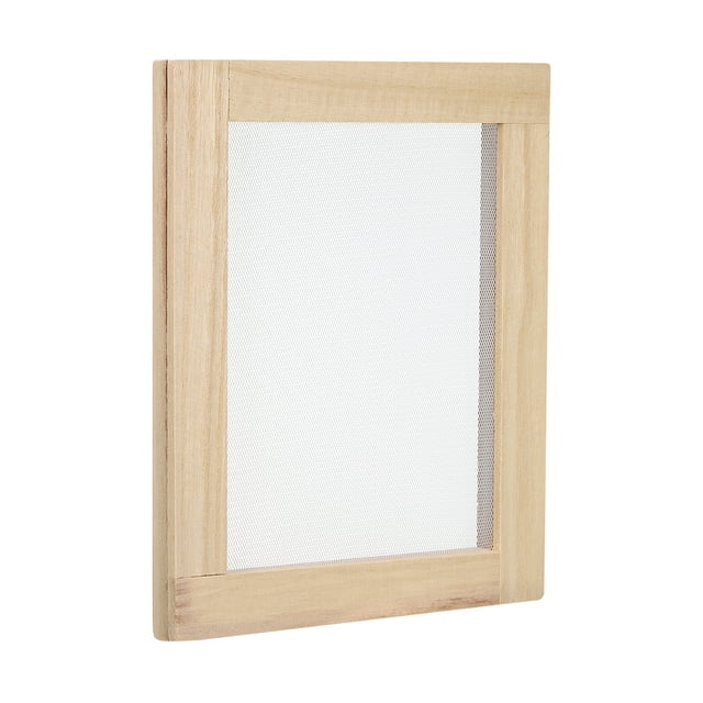 Unique Bargains 7.1'x5.9' Wooden Paper Making Screen Papermaking Frame Mould, Natural Color