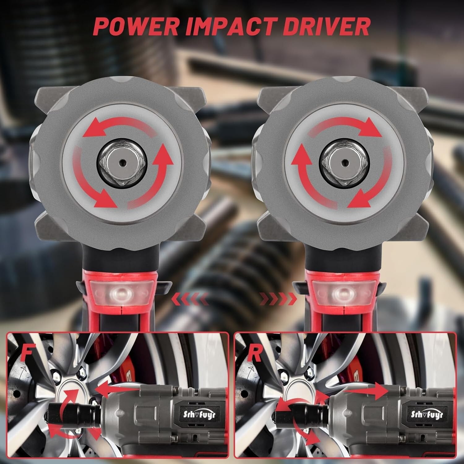 Cordless Impact Wrench 1/2 inch Up to 740FT-LBS Fits Milwaukee 18V (No Battery)
