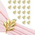 thumbnail image 1 of 20Pcs Gold Leaf Napkin Rings - Gold Napkin Ring for Table Napkins - Holiday Napkin Rings Fall Napkin Rings for Party, 1 of 9