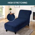 thumbnail image 6 of Velvet Armless Chaise Lounge Cover, Stretch Lounge Chaise Chair Slipcover Soft Recliner Sofa Slipcover Pet Furniture Protector, 6 of 13