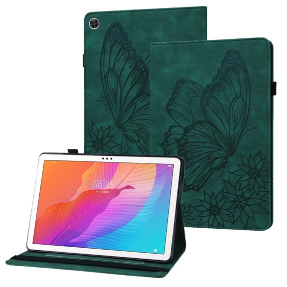 XYX Case for MatePad T10s 10.1 inch AGS3-L09 AGS3-W09, Retro Butterfly Slim Folio Stand Cover (Green)