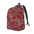 thumbnail image 2 of Balery Snake Vintage Canvas Backpack for Men and Women - Large Capacity, Durable Travel Laptop Bag for School, Work, Hiking, and Outdoor Activities, 2 of 7