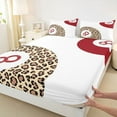 thumbnail image 3 of jejeloiu Leopard Peint Billiard Twin Sheet Sets,Ball Sport Game Twin Fitted Sheet,Red Brown White Flat Sheet For Boys Teens,Super Cozy Room Decor,3-Piece, 3 of 7