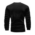 thumbnail image 4 of Men Winter Casual Color Block Round Neck Pullover Sweater Soft Comfortable Lined Shirt Casual Fall Pullover Long Sleeve Crewneck Loose Tops, 4 of 4