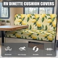 thumbnail image 4 of Uorisanigo Lemon Rv Couch Covers Washable Elastic Couch Cushion Slipcovers Anti-Slip Camper Cushion Cover Booth Seats for Trailer Including 1 Backrest Cover & 1 Bench Cover, 4 of 7