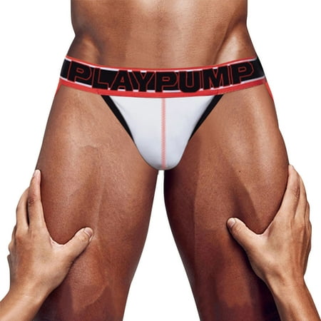 

MPWEGNP Male Sexy Mesh Cross Band Underpants Knickers Solid Low Waist T Back Thongs G String