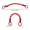 thumbnail image 4 of Unique Bargains 2 Pcs Wooden Beaded Bag Handles Woven Purse Handle Replacement Red, 4 of 5