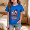 thumbnail image 2 of Staki 4th of July Shirts for Girls Girls 4th of July Shirts American Flag Tees Kids Patriotic Independence Day Memorial Day Tops 2T,3T,4T(Blue,13-14 Years), 2 of 5