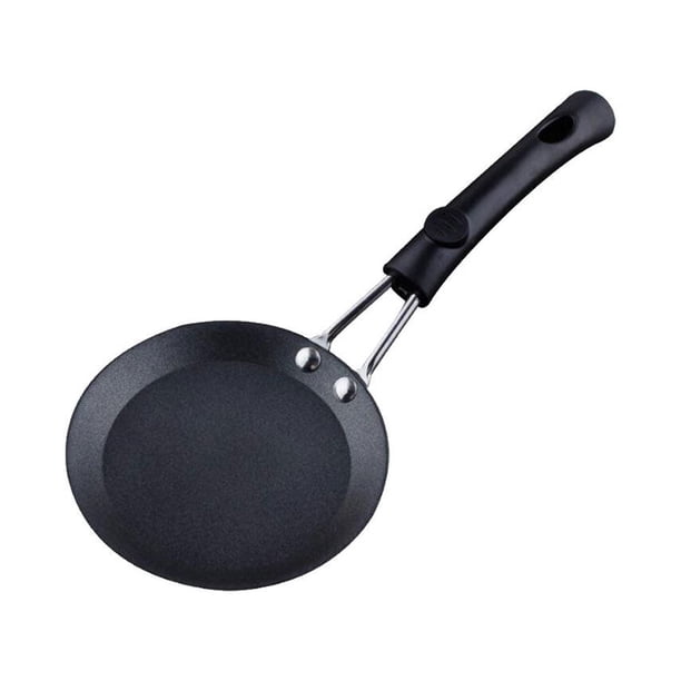 Sartén doméstica antiadherente para huevos escalfados, mini sartén para tortillas, ideal para restaurantes (mango de baquelita)
