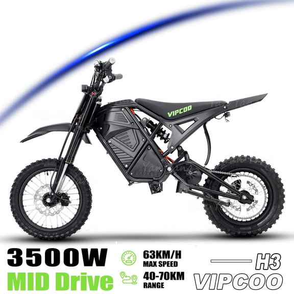 Electric Bike For Adults, Adult E-Bicycles 3500W 48V 23AH 60-70KM Range, Speed Max 63KM/H E-Mountain Bike with 14"/12" Fat Tires,For Sandy/Muddy Roads