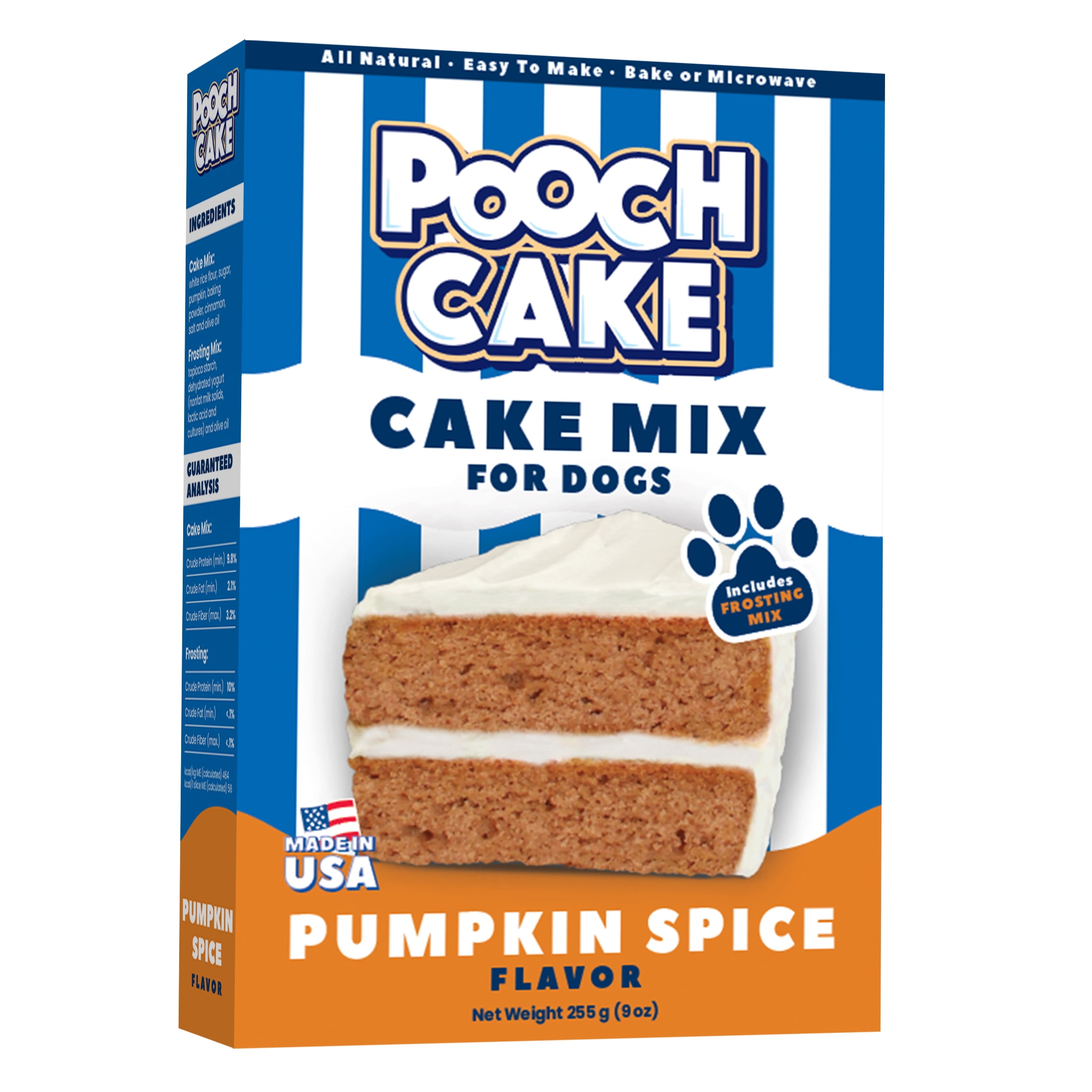 Pooch Cake Mix for Dogs- Pumpkin Spice Flavor, 9-oz box