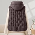 thumbnail image 6 of VBVC Women's Hooded Puffer Vest with Pockets , Waterproof Zip Up Sleeveless Jacket For Women, M-2XL, 6 of 10