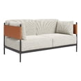 thumbnail image 2 of ZUO Stirbe Loveseat with Powder Coated Steel Legs in Gray, 2 of 12