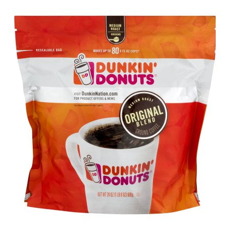 - (2 Pack) Dunkin' Donuts Ground Coffee Original Blend, 24.0 OZ