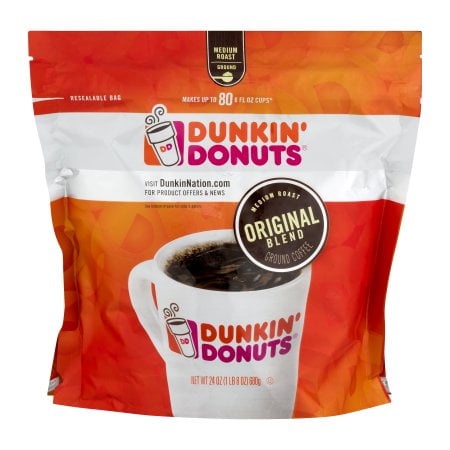 (2 Pack) Dunkin' Donuts Ground Coffee Original Blend, 24.0 (Best Dunkin Iced Coffee)