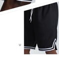 thumbnail image 6 of Daqian Men's Summer Leisure Quick Drying Sports Elastic Waist Solid Color Drawstring Pocket Shorts Mens Shorts Elastic Waist Mens Exercise Shorts Big and Tall Mens Shorts Clearance Black-1 XL, 6 of 8