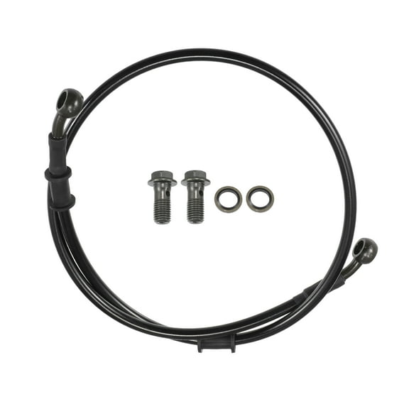 Unique Bargains Brake Hose Motorcycle ATV Braided Hydraulic Brake Line Oil Hose Pipeline 90cm Black Army Green 1 Set