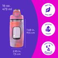 thumbnail image 2 of bubba Kids Flo Water Bottle, 16 oz (473 ml), Wide Mouth, Silicone Sleeve, Push Button Lid, 2 of 6