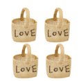thumbnail image 1 of KAKOWELY 4 bolsas de regalo con diseño de amor, cestas pequeñas para flores, bolsas decorativas de lino, cestas para guardar dulces, suministros para bodas y Navidad., 1 of 4