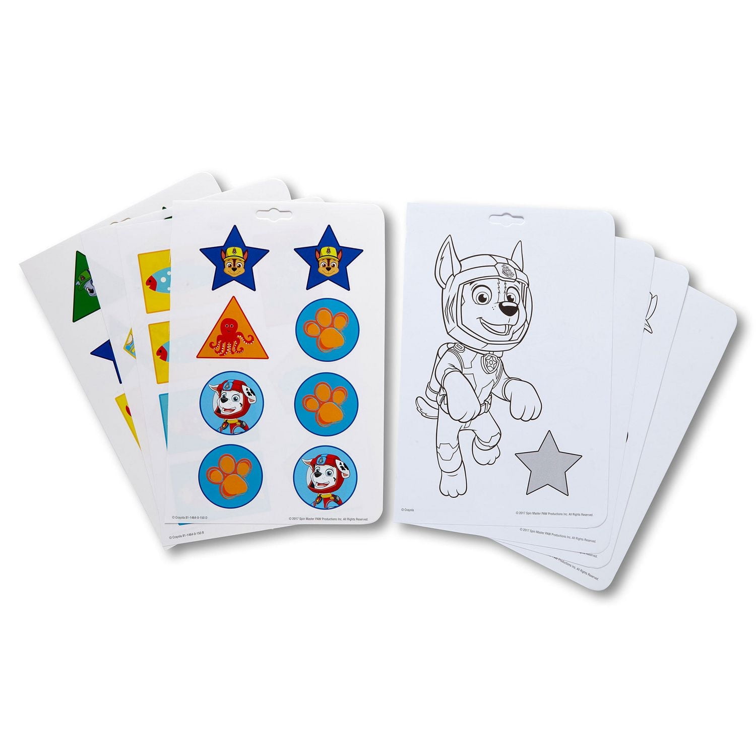 Crayola Colour & Shapes Sticker Activity Book, Paw Patrol, Includes 32 page book and 4 sticker sheets